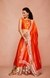 Orange Chanderi Silk Gota Crop Top