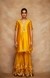 Mustard Chanderi Silk Gota Gharara