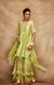Pista Green Chanderi Silk Gota Gharara