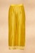 Yellow Applique Straight Pants