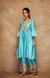 Blue Chanderi Silk Gota Memoni