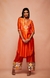 Orange Chanderi Silk Gota Memoni