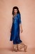 Royal Blue Chanderi Silk Gota Memoni
