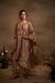Antique Gold Chanderi Silk Gota A Line Kurta