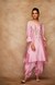 Pink Chanderi Silk Gota A Line Kurta