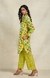 Green Printed Linen Pant