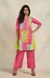 Pink Printed Linen Pant