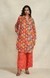Red Printed Linen Pant