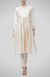 Off-White Pleated Yoke Gota Kurta
