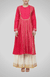 Pink Pleated Yoke Gota Kurta
