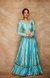 Blue Chanderi Silk Gota Skirt
