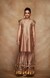 Antique Gold Chanderi Silk Gota Short Kurta
