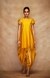 Mustard Chanderi Silk Gota Short Kurta