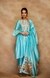 Blue Chanderi Silk Gota Kurta