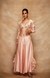 Peach Chanderi Silk Gota Jacket