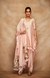 Peach Chanderi Silk Gota Ruffle Short Kurta
