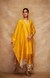 Mustard Chanderi Silk Gota Stole
