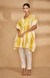 Yellow Two Tone Short Kaftan