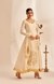 Off White Rose Gota Anarkali