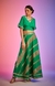 Green Sequins Balloon Sleeve Blouse
