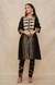 Black Gathered Gota Tunic