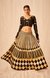 Black Heavy Gota Skirt