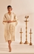 Off White Rose Gota Kaftan