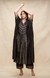Black Gota Pleated Kaftan