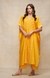 Mustard Gota Pleated Kaftan