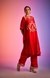 Red Sequins Kaftan Kurta