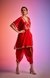 Red Sequins Tulip Pants