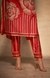 Red Rose Gota Pencil Pants