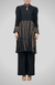 Black Drop-Waist Pleated Tunic