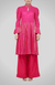 Pink Drop-Waist Pleated Tunic