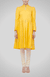 Yellow Drop-Waist Pleated Tunic