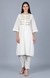 Off White Stripe A Line Kurta