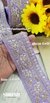 Royal Floral Embroidered Border Lilac