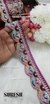 Magenta Floral Beads & Thread Embroidery Lace – 48870-EMB