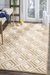 Diamond Pattern Jute Rug – Natural & White Geometric
