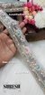Grey Floral Beads & Thread Embroidery Lace – 48869-EMB