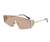 AUGEN Rimless Oversized Shield Sunglasses for Men & Women | UV400 Protection | Unisex Wrap Around Visor Shades for Driving, Cycling, Sports & Fashion | Retro Futuristic One-Piece Lens (M247-C4)