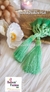 Tiny Beaded Light Green  Thread Tassel