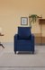 neudot Saya Sofa for Living Room | 1 Persons Sofa| Premium Fabric with Cushioned Armrest | 12 Months Warranty| Solid Wood Frame| 1 Seater in Saya Blue Colour