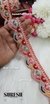 Red Floral Beads & Thread Embroidery Lace – 48870-EMB