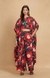 Navy Printed Open Coat