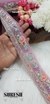 Mauve Floral Beads & Thread Embroidery Lace – 48869-EMB