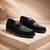 Otes Ruosh Men Black Suede Penny Loafers