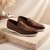 Otes Ruosh Men Brown Nubuck Penny Loafers