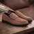 Otes Ruosh Men Grey Suede Penny Loafers