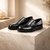 Otes Ruosh Men Black Penny Loafers